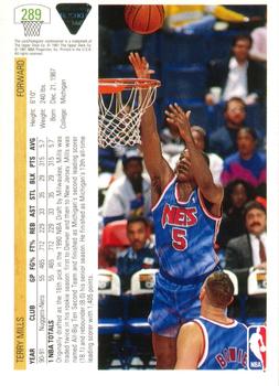 1991-92 Upper Deck #289 Terry Mills Back