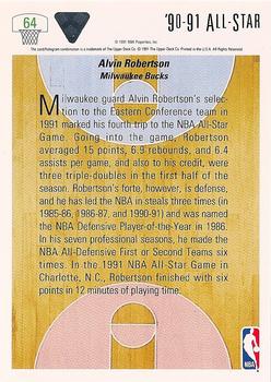 1991-92 Upper Deck #64 Alvin Robertson Back