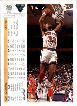 1991-92 Upper Deck #495 Xavier McDaniel Back