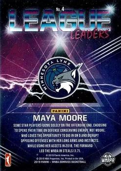 2019 Donruss WNBA - League Leaders Press Proof #4 Maya Moore Back