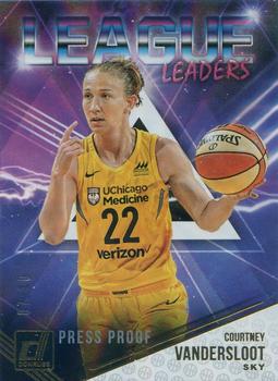 2019 Donruss WNBA - League Leaders Press Proof Gold Laser #3 Courtney Vandersloot Front