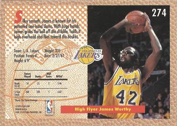 1992-93 Fleer #274 James Worthy Back