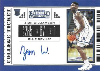 2019 Panini Contenders Draft Picks #51 Zion Williamson Front