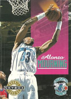 1992-93 SkyBox #332 Alonzo Mourning Front
