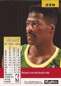 1992-93 SkyBox #229 Michael Cage Back