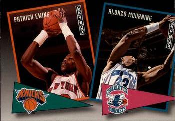 1992-93 SkyBox - School Ties #ST1 Patrick Ewing / Alonzo Mourning Front