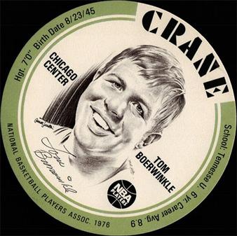 1976-77 Crane Potato Chips Discs #NNO Tom Boerwinkle Front