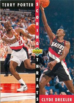 1992-93 Upper Deck #503 Terry Porter / Clyde Drexler Front