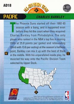 1992-93 Upper Deck - All-Division Team #AD18 Charles Barkley Back