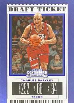 2019 Panini Contenders Draft Picks - Draft Ticket Blue Foil #7b Charles Barkley Front