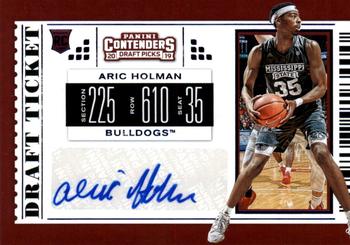 2019 Panini Contenders Draft Picks - Draft Ticket Blue Foil #106 Aric Holman Front