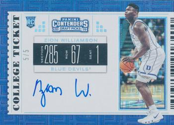 2019 Panini Contenders Draft Picks - Building Blocks #51 Zion Williamson Front