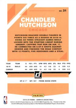 2019-20 Donruss #31 Chandler Hutchison Back