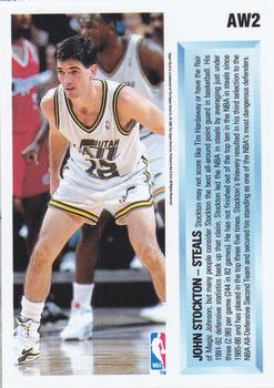 1992-93 Upper Deck - Award Winner Holograms #AW2 John Stockton Back