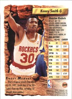 1993-94 Finest #209 Kenny Smith Back