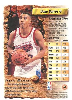 1993-94 Finest - Refractors #69 Dana Barros Back