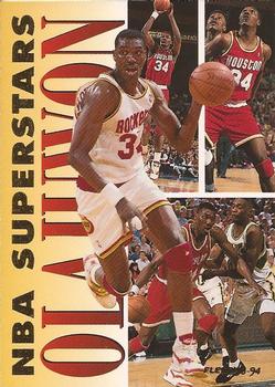 1993-94 Fleer - NBA Superstars #15 Hakeem Olajuwon Front