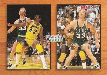 1993-94 Hoops #MB1 Magic Johnson / Larry Bird Front