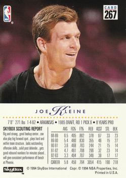 1993-94 SkyBox Premium #267 Joe Kleine Back