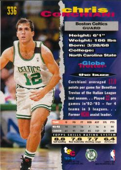 1993-94 Stadium Club #336 Chris Corchiani Back