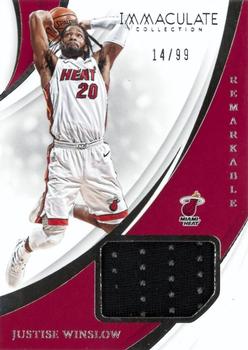2018-19 Panini Immaculate Collection - Remarkable Memorabilia #RM-JWL Justise Winslow Front