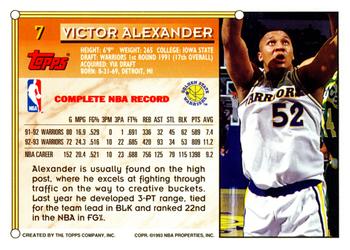 1993-94 Topps #7 Victor Alexander Back