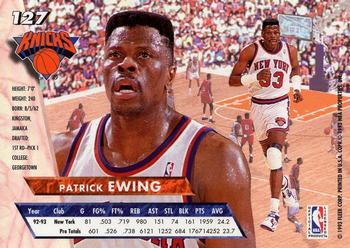 1993-94 Ultra #127 Patrick Ewing Back