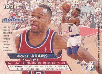 1993-94 Ultra #192 Michael Adams Back