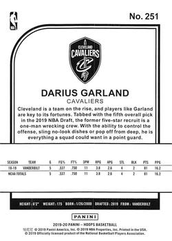2019-20 Hoops Winter #251 Darius Garland Back