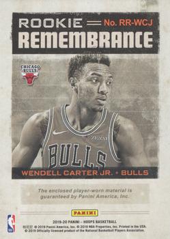 2019-20 Hoops - Rookie Remembrance #RR-WCJ Wendell Carter Jr. Back