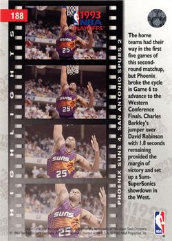 1993-94 Upper Deck #188 West Semifinals: Suns 4, Spurs 2 Back