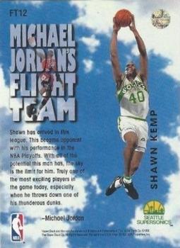 1993-94 Upper Deck - Michael Jordan's Flight Team #FT12 Shawn Kemp Back