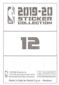 2019-20 Panini NBA Stickers European #12 Kyrie Irving Back