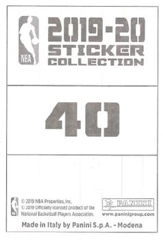 2019-20 Panini NBA Stickers European #40 Lloyd Pierce Back