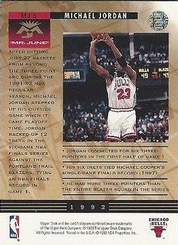 1993-94 Upper Deck - Michael Jordan Mr. June #MJ5 Michael Jordan Back