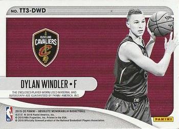 2019-20 Panini Absolute Memorabilia - Tools of the Trade Three Swatch Signatures Level 2 #TT3-DWD Dylan Windler Back