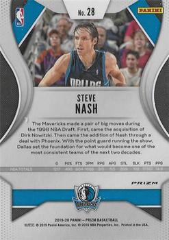 2019-20 Panini Prizm - Prizms Red White and Blue #28 Steve Nash Back