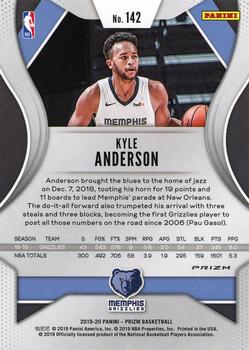 2019-20 Panini Prizm - Prizms Red White and Blue #142 Kyle Anderson Back