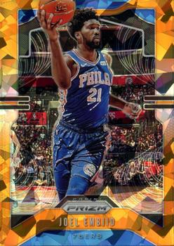 2019-20 Panini Prizm - Prizms Orange Ice #199 Joel Embiid Front