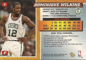 Dominique Wilkins - Boston Celtics (NBA Basketball Card) 1994-95 SkyBo –  PictureYourDreams