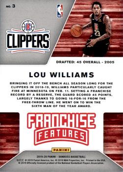 2019-20 Donruss - Franchise Features Green Flood #3 Lou Williams Back