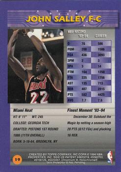 1994-95 Finest #19 John Salley Back