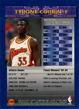 1994-95 Finest #198 Tyrone Corbin Back