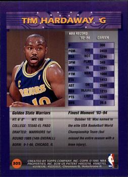 1994-95 Finest #305 Tim Hardaway Back