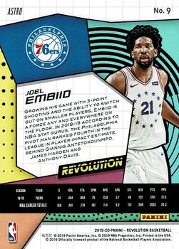 2019-20 Panini Revolution - Astro #9 Joel Embiid Back