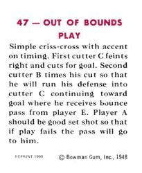 1990 1948 Bowman Reprints #47 Basketball Play Back