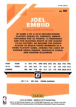 2019-20 Donruss Optic - Red Wave #95 Joel Embiid Back