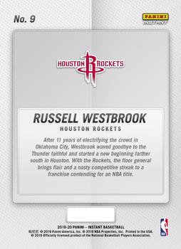 2019-20 Panini Instant NBA - Green #9 Russell Westbrook Back