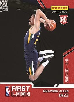 2018-19 Panini Instant NBA First Look #FL-18 Grayson Allen Front