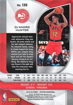 2019-20 Panini Spectra #139 De'Andre Hunter Back